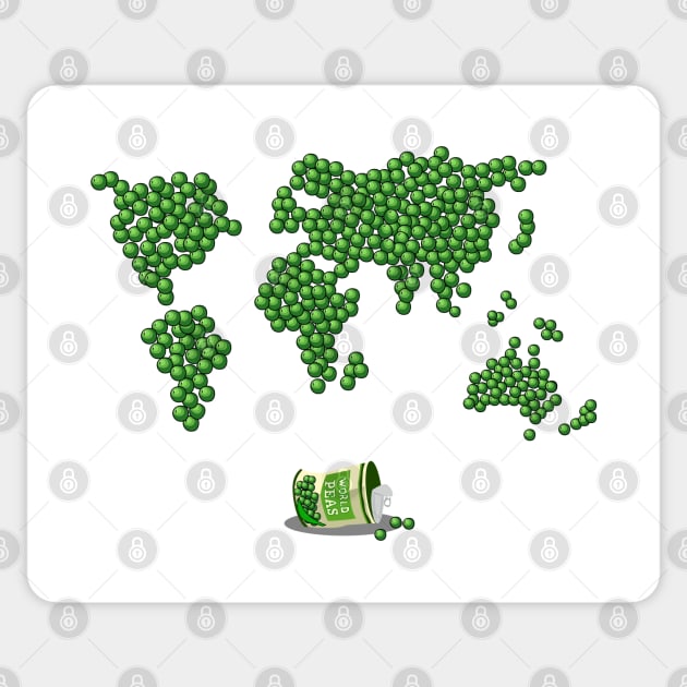 World Peas Sticker by KsuAnn